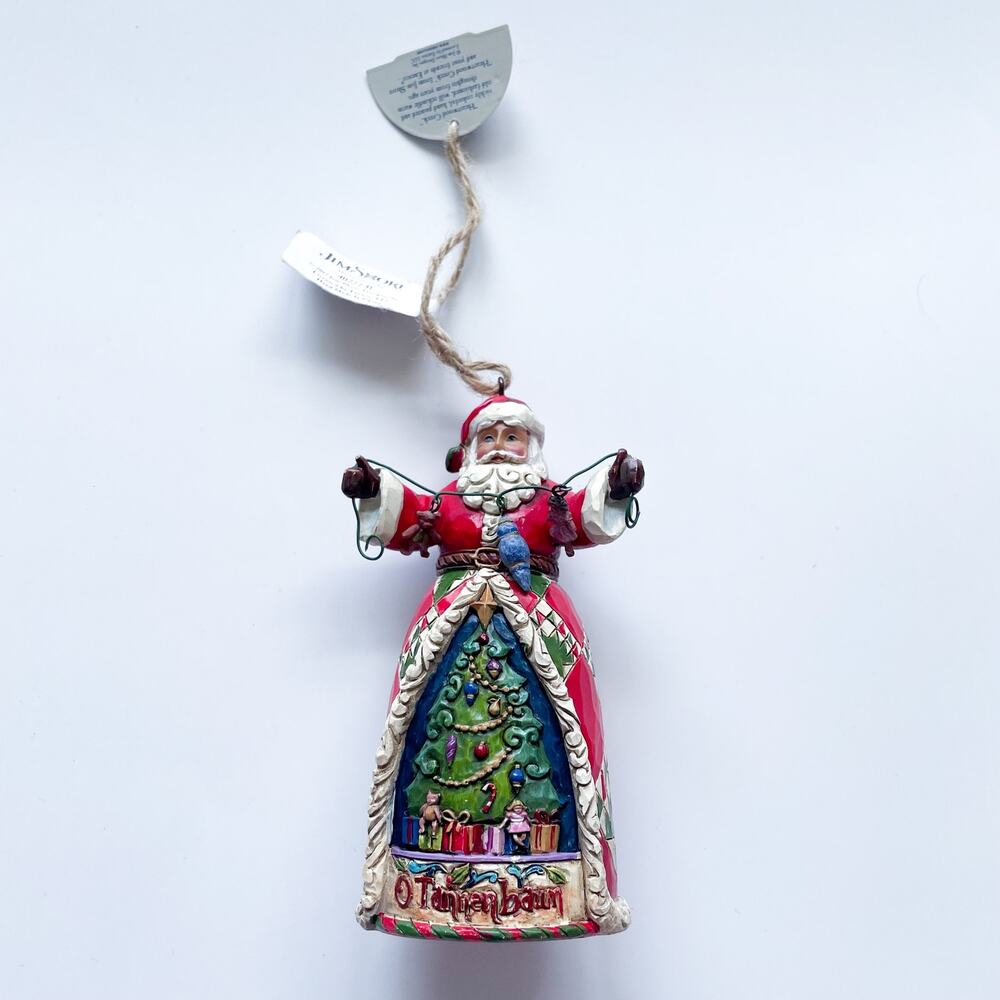 NWT Enesco Jim Shore Heartwood Creek O Tannenbaum Santa Ornament 4-1/2-Inch